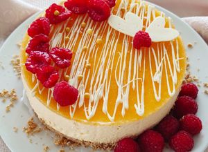 Foto principal de Tarta mousse de mango (sin horno)