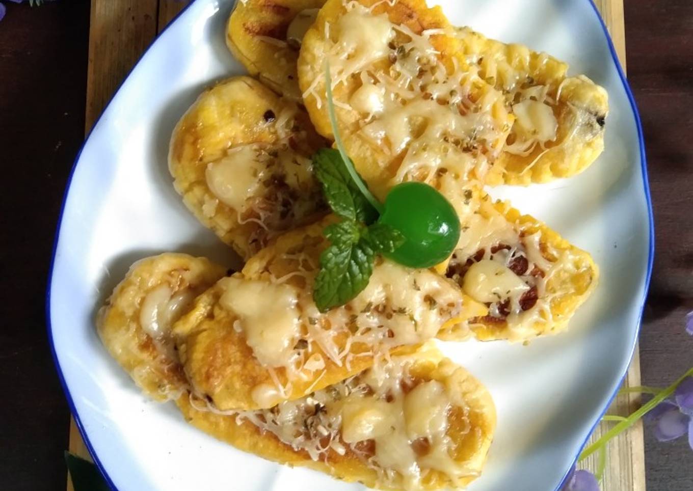 Pisang bakar keju origano