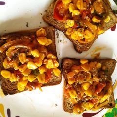 A picture of Sweet corn cheesey bread.