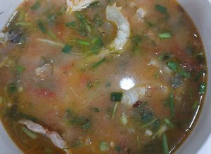 Hình của món Riêu cá chép giòn.