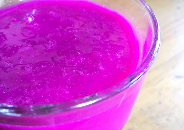 Bagaimana Menyiapkan Dragon fruit juice 🥤 yang Enak