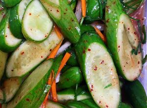 Hình của món Kim chi dưa leo.