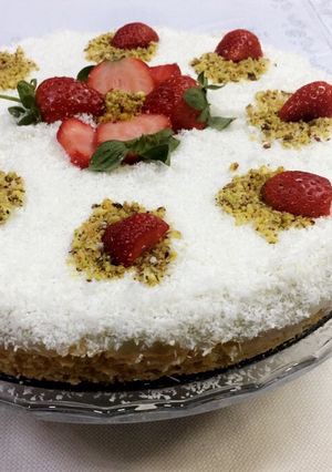 صورة لوصفة كيكة الفراولة 🍓🍓