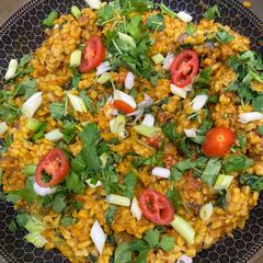 A picture of Moong Dal with Spinach (Palak Mung Dal).