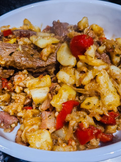 Una foto de Bifes Haraganes con Papas Fritas ❤