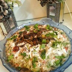 A picture of Baingan ka raita.