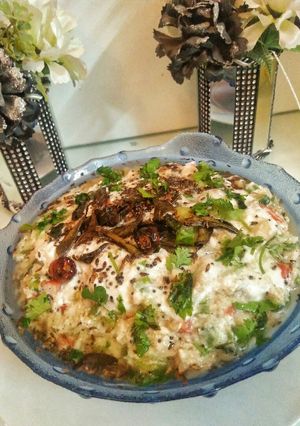 A picture of Baingan ka raita.