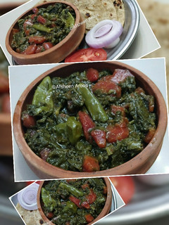 A picture of Palak Gajar ki bhujiya.
