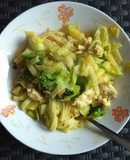 Tallarines de arroz con verduras y pollo aplv y amm