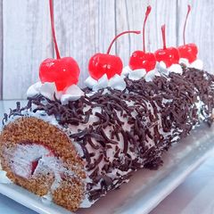 A picture of Black Forest Swiss Roll Cake | Black Forest Cake | Cakes.