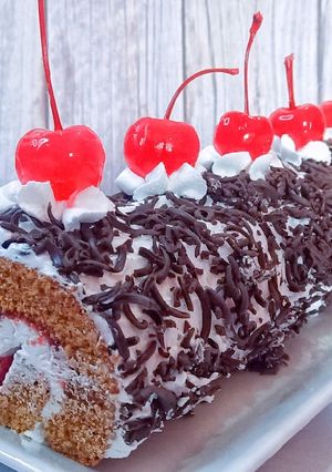 A picture of Black Forest Swiss Roll Cake | Black Forest Cake | Cakes.