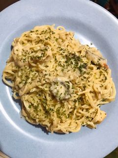 Foto resep Creamy spaghetti mushroom