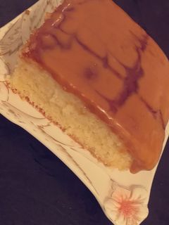 صورة لوصفة بسبوسة بصوص الكراميل