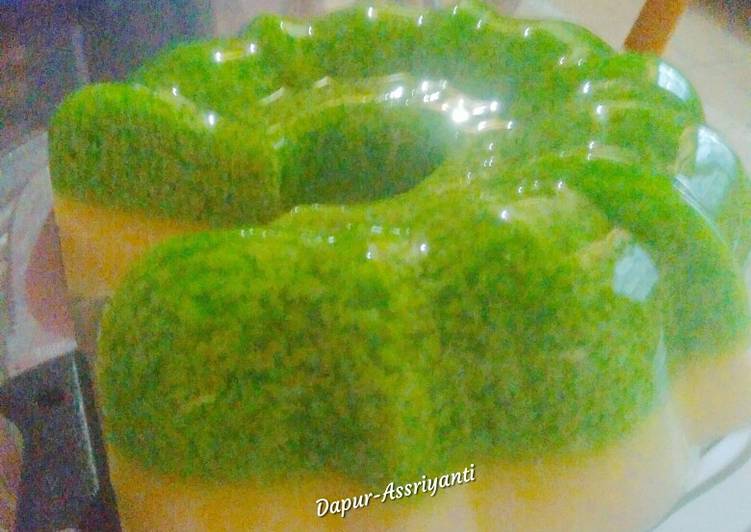 Resep Puding lumut lapis mentega | Resep Membuat Puding lumut lapis mentega Yang Menggugah Selera