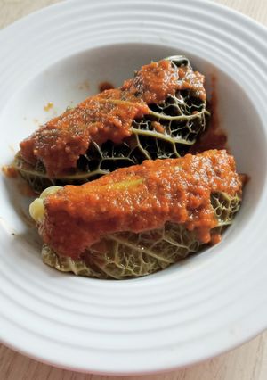 Une photo de Feuilles de chou frisé farci au cook expert
