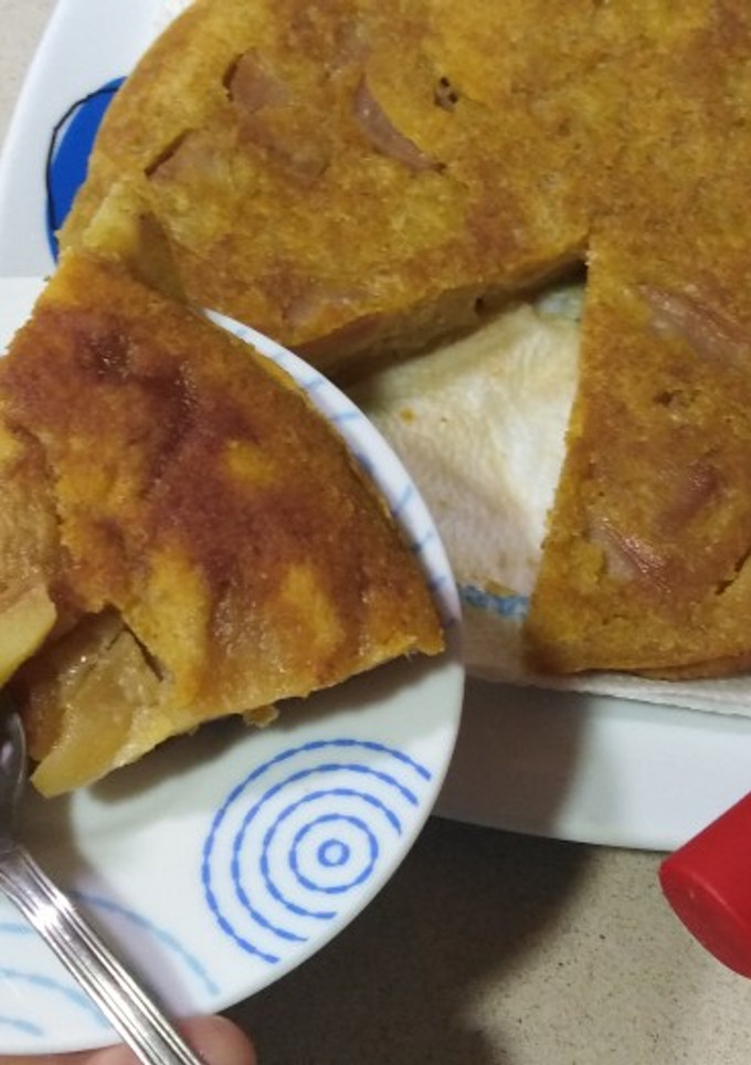 Una foto de Tarta de manzana en sartén