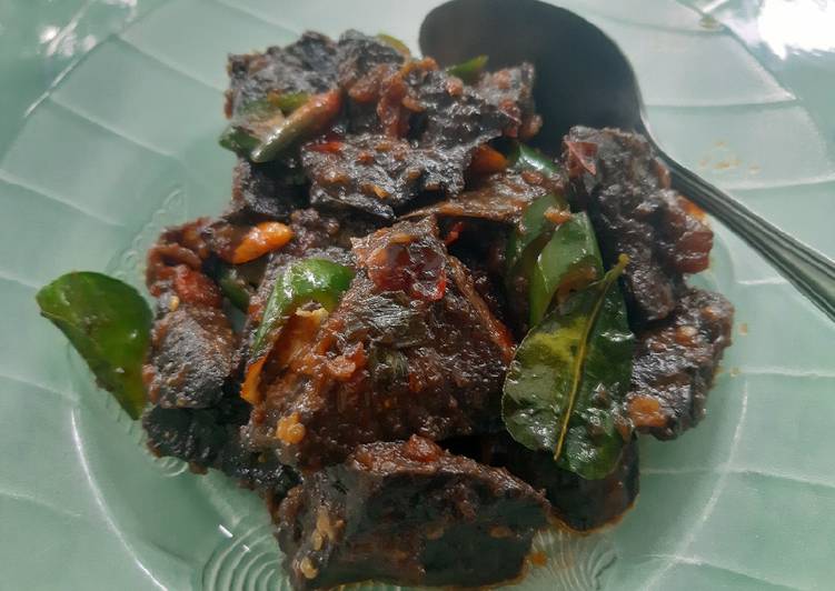 Paru masak rica dengan cabe hijau