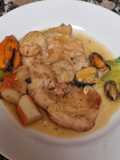 Pechugas de pavo con marisco