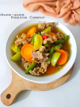 Langkah Gampang Membuat Resep Asem - asem Daging Campur yang Bikin Ngiler Anti Ribet, Bisa Manjain Lidah