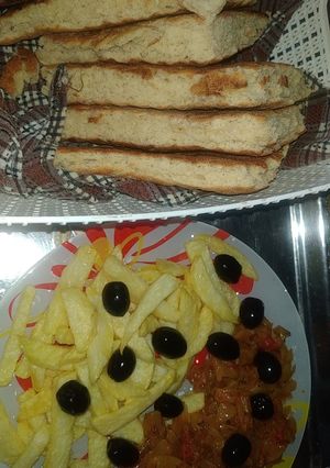 صورة لوصفة حميس بالكرنب مع المطلوع بدون عجن يشهي بزاف