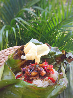 Foto resep Nasi bakar oseng cumi asin