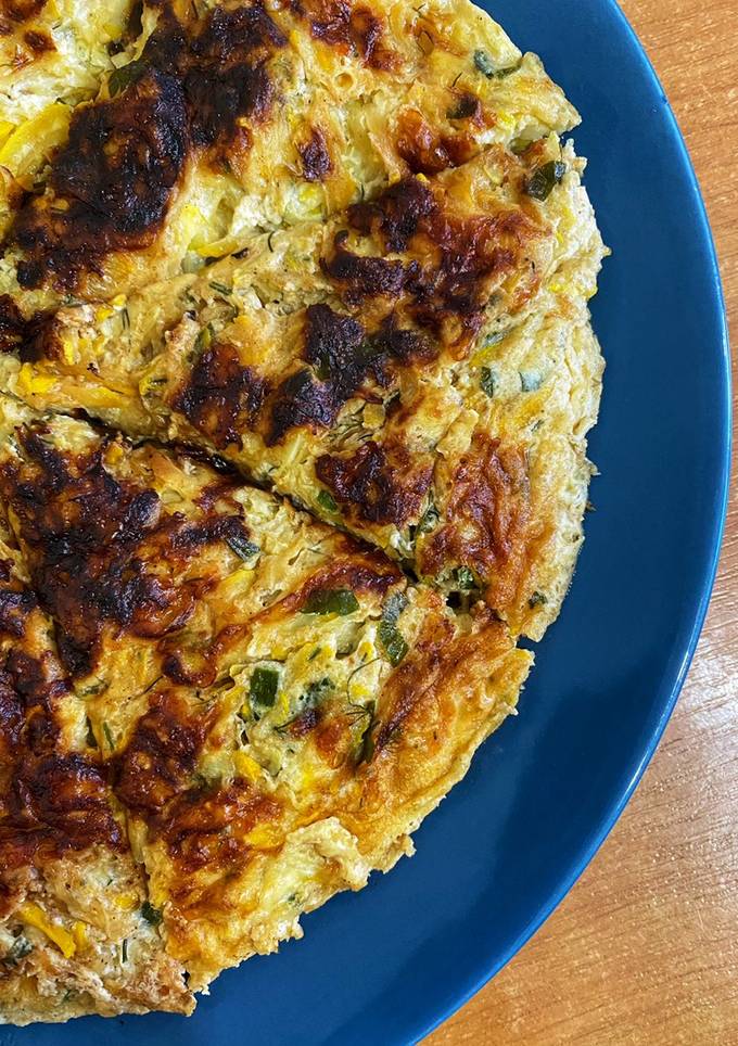 Кабачкова запіканка (на сковороді)