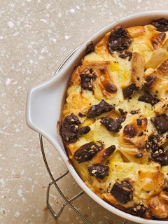 Foto resep Pudding Roti Coklat Keju Super Simple