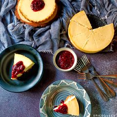 A picture of New York Style Eggless Cheesecake.