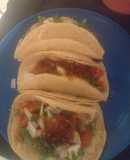 Tacos de soya adobada con longaniza 1.0😍😍