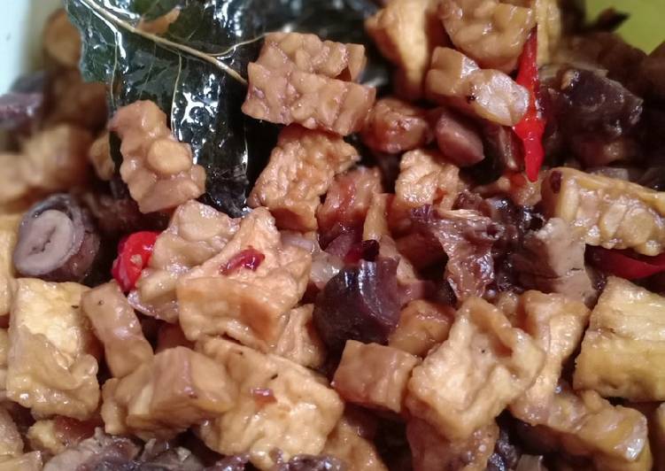 Tumis tahu tempe dan hati ampela