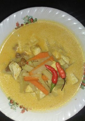 Foto resep Sayur ketupat labu Siam huwor 😘💜