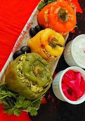عکسی از دستور دلمه فلفل دلمه ای