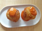 Una foto de papa rellena tradicional