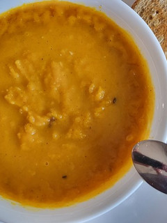 A picture of Butternut squash soup.