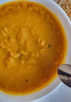 A picture of Butternut squash soup.