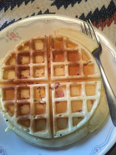 A picture of Ham waffles.