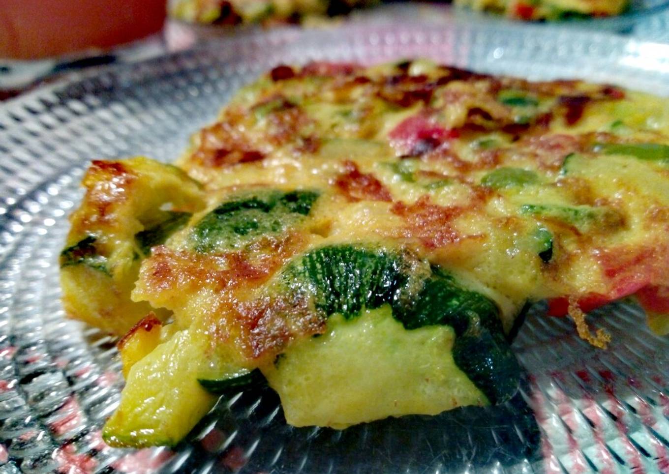 Tortilla ligera de verduras con cúrcuma