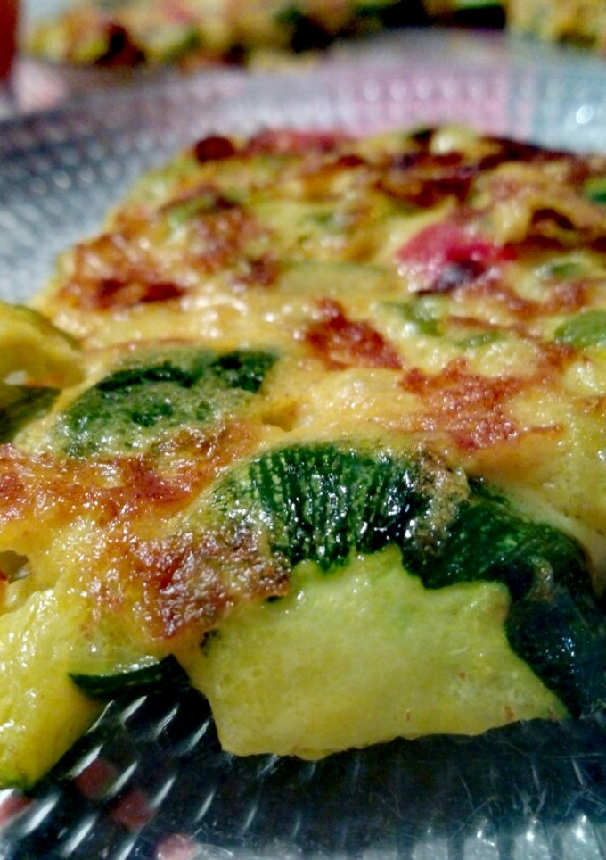 Una foto de Tortilla ligera de verduras con cúrcuma