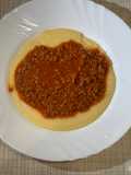 Angu com carne picada