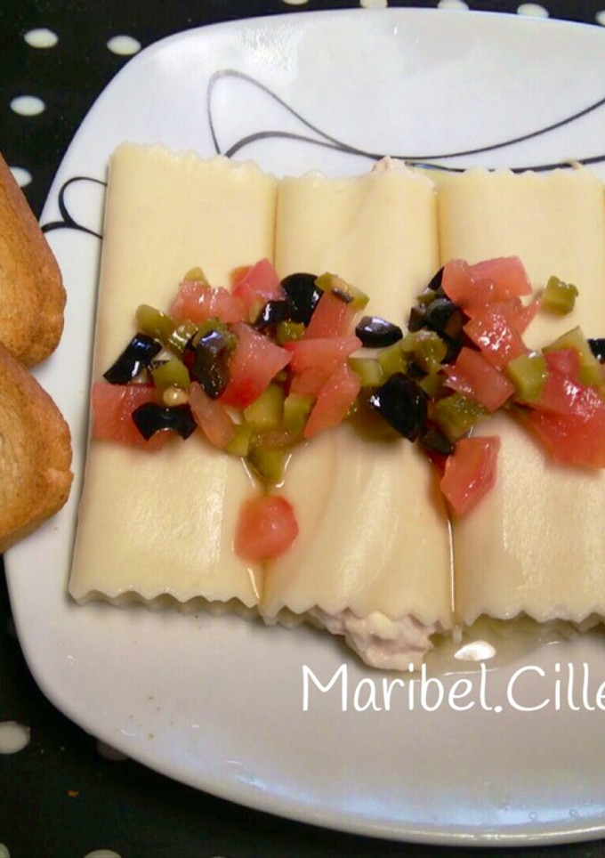 Una foto de Canelones fríos