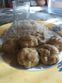 Una foto de Albóndigas de dieta al curry