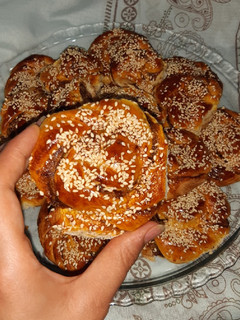 عکسی از دستور نان خرما رول شده