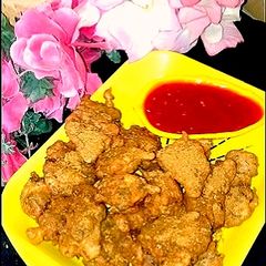A picture of Chat pata crispy pakora.