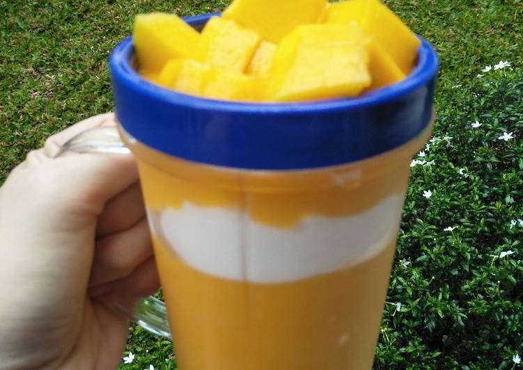 Cara Gampang Membuat Jus mangga kekinian (king mango) yang Enak