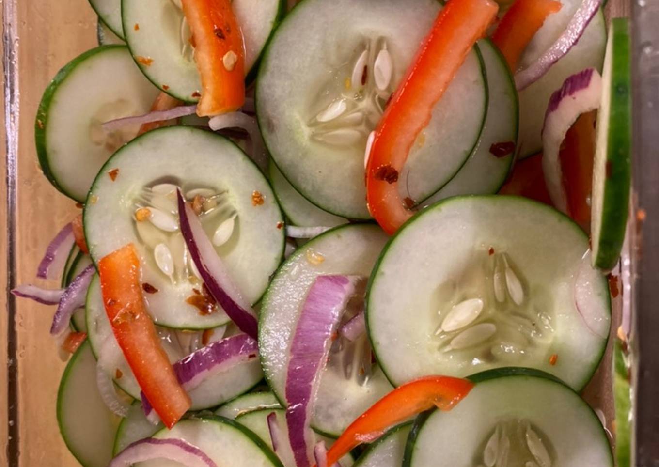 Spicy Asian cucumber salad