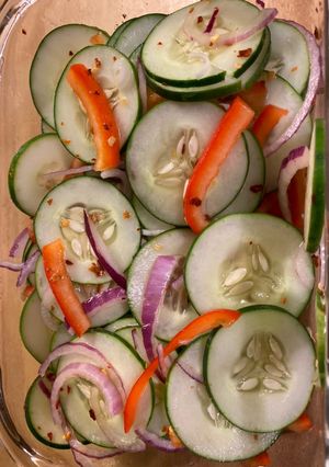 A picture of Zesty Asian Cucumber Salad.