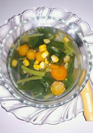 Foto resep Sayur Bening Bayam Jagung Wortel #menuanak