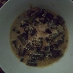 A picture of Bhindi raita.