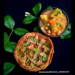 Vegan pot pie A picture of Vegan pot pie.