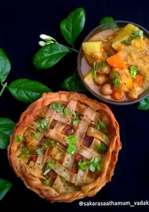 A picture of Vegan pot pie.